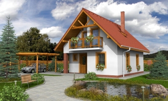 Small house suitable for use as a garden cottage.